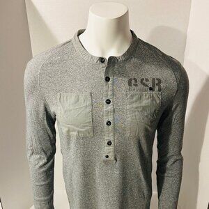 G Star Raw 5 Button Knit Pullover Henley Size S